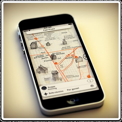 Parcel tracking app on an iPhone, showing pickup points on a map